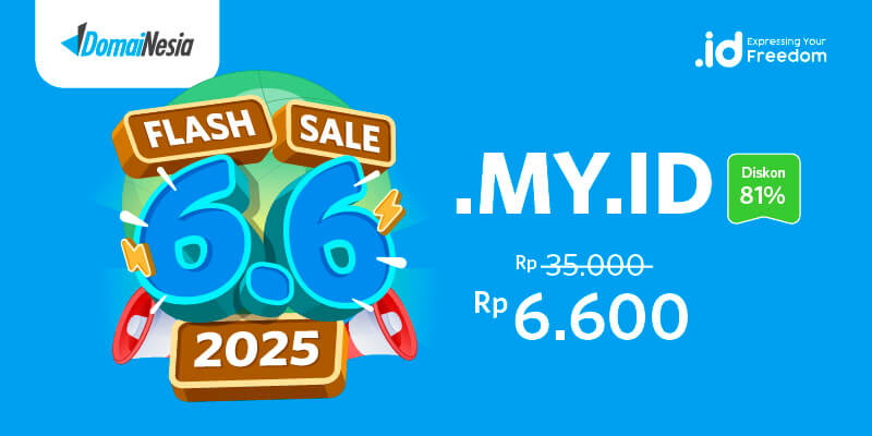 Flash Sale 6.6 .MY.ID Rp6.600 Siklus 1 Tahun