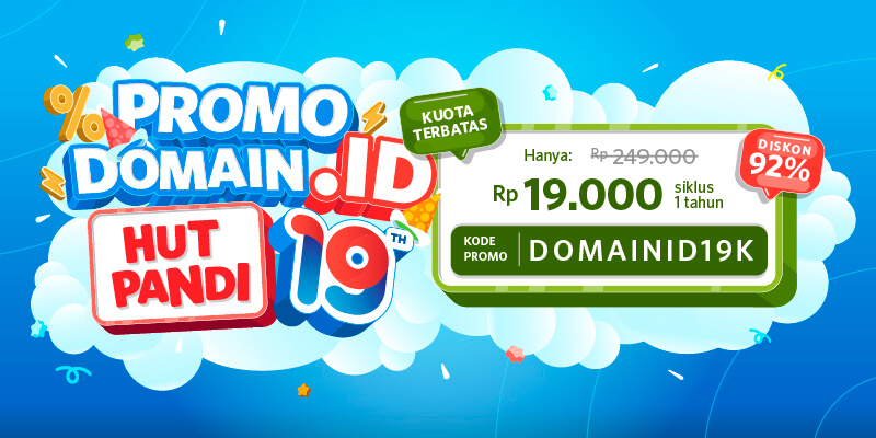 Promo Domain .ID Harga Rp19.000