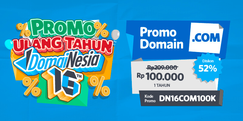 Promo Domain .COM Rp100.000