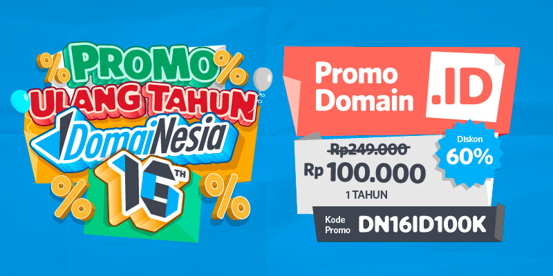 Promo Domain .ID Rp100.000