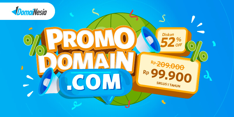 Promo Domain .COM Rp99.900