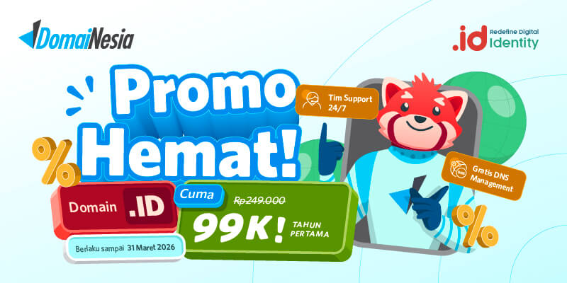 Promo .ID Rp99.000 Tahun Pertama