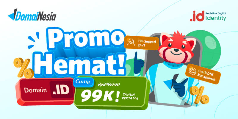 Promo .ID Rp99.000 Tahun Pertama